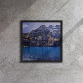Mountain & River Framed Canvas Print
