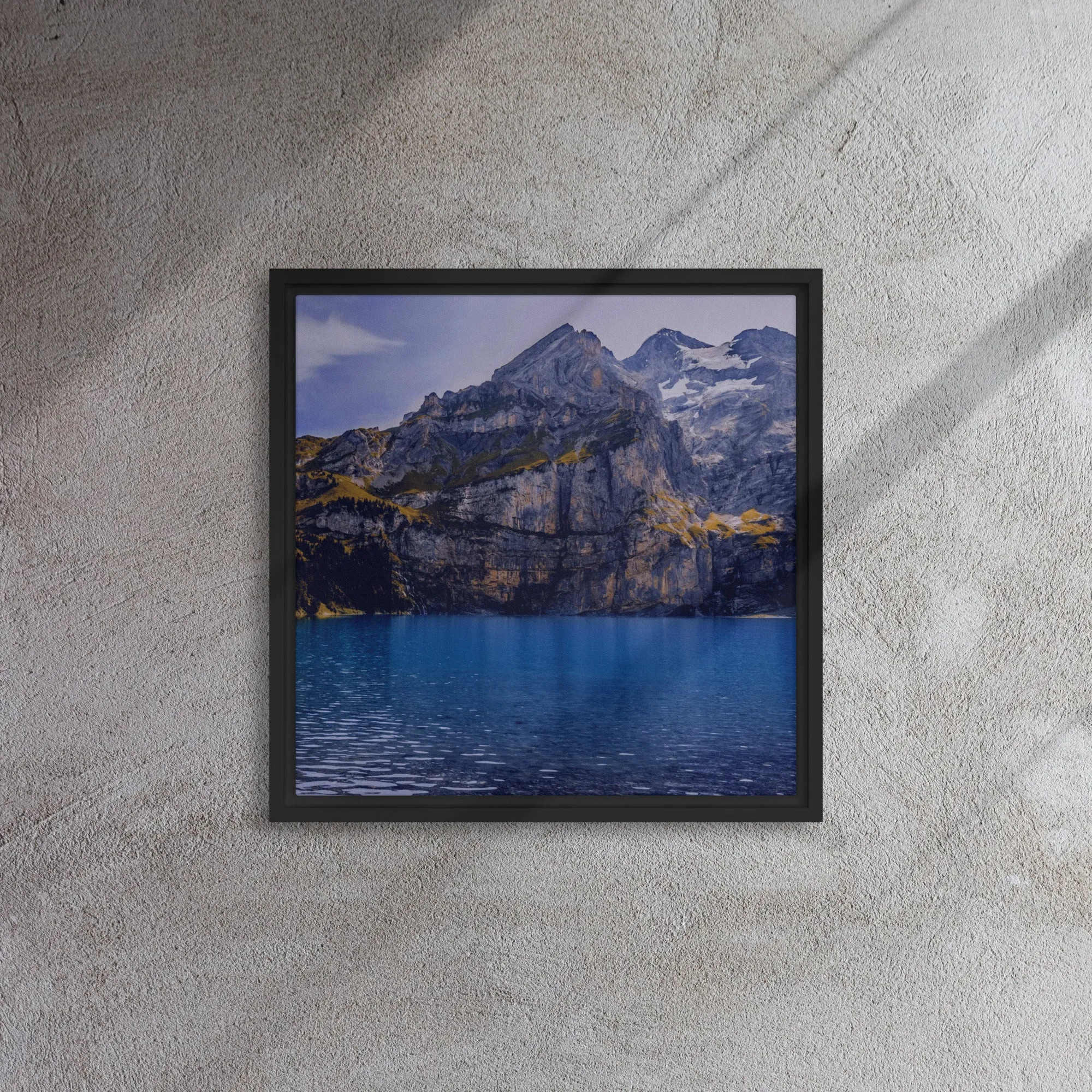 Mountain & River Framed Canvas Print