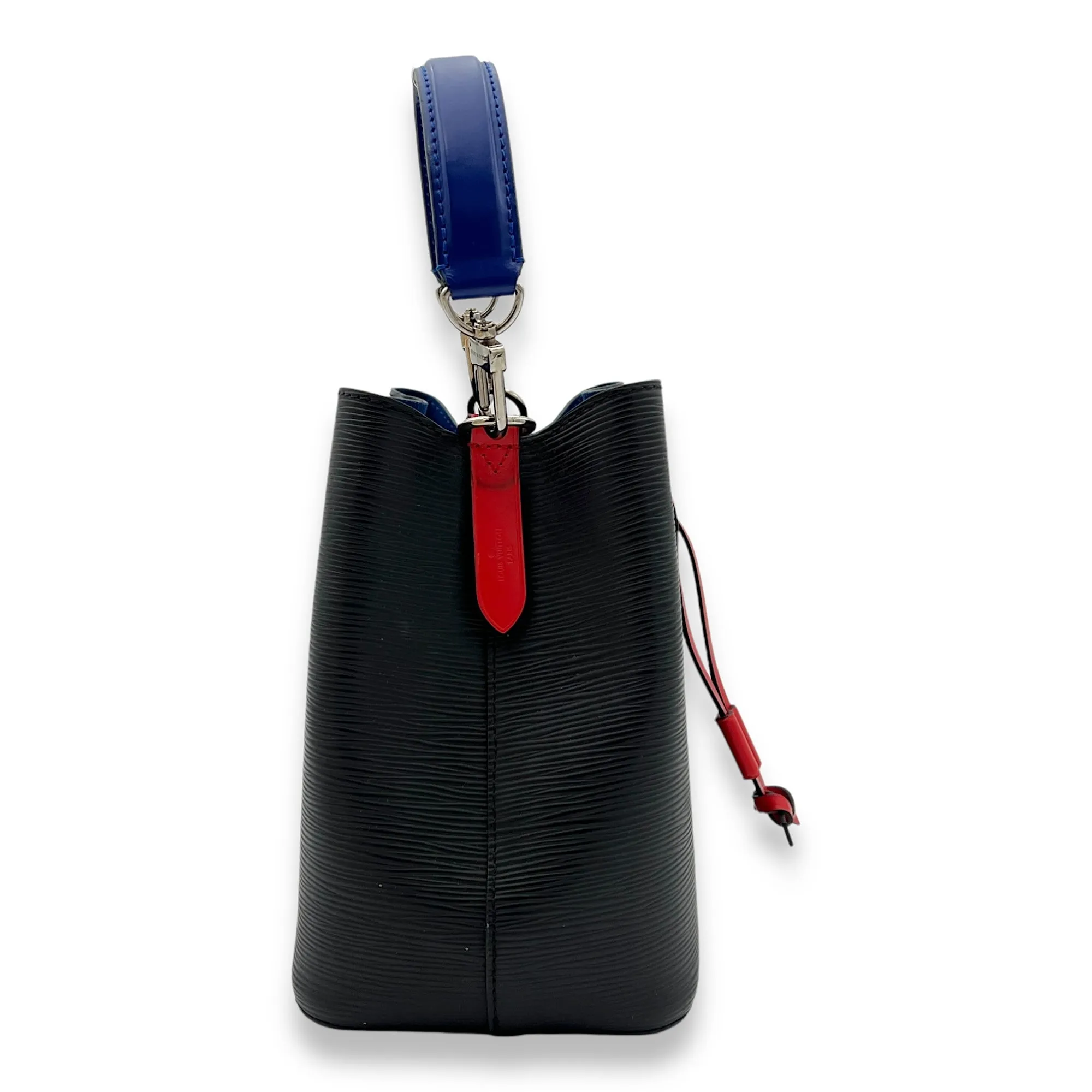 NeoNoe BB Black Bucket Bag in Epi Leather, Silver hardware