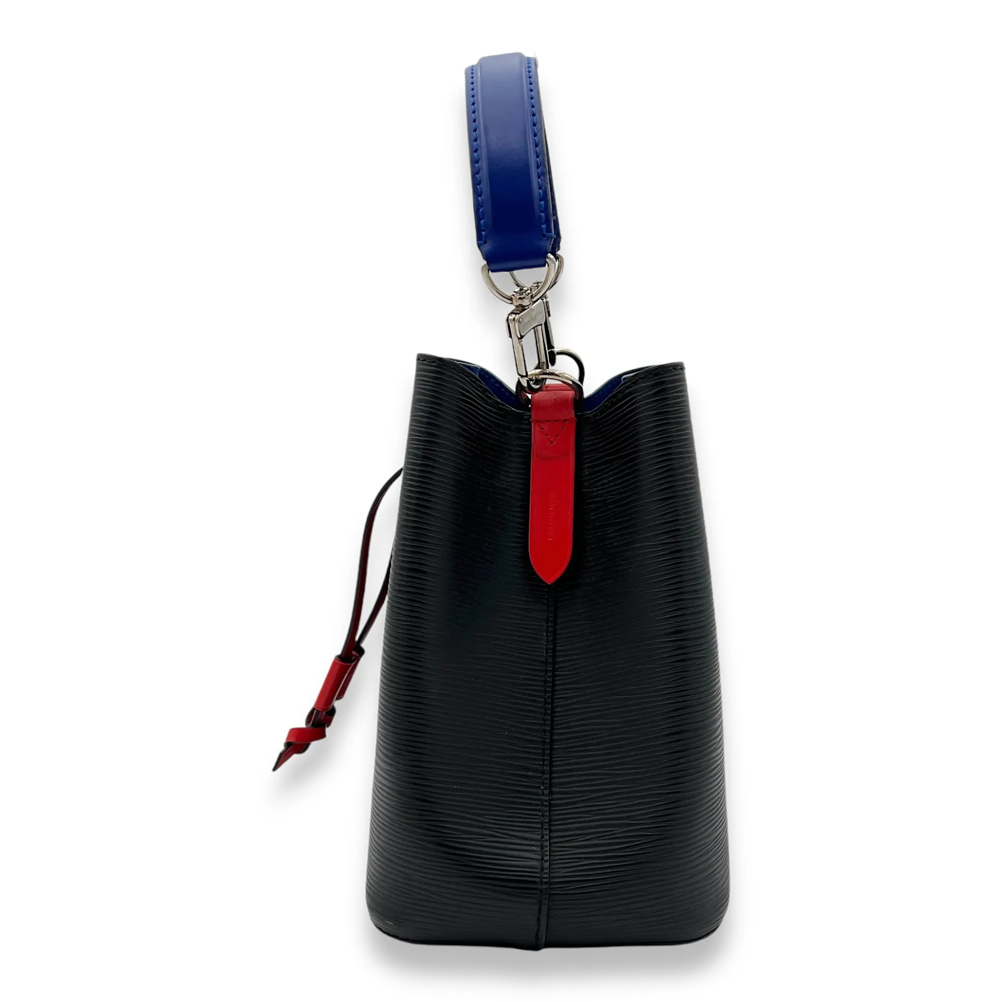 NeoNoe BB Black Bucket Bag in Epi Leather, Silver hardware