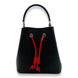 NeoNoe BB Black Bucket Bag in Epi Leather, Silver hardware