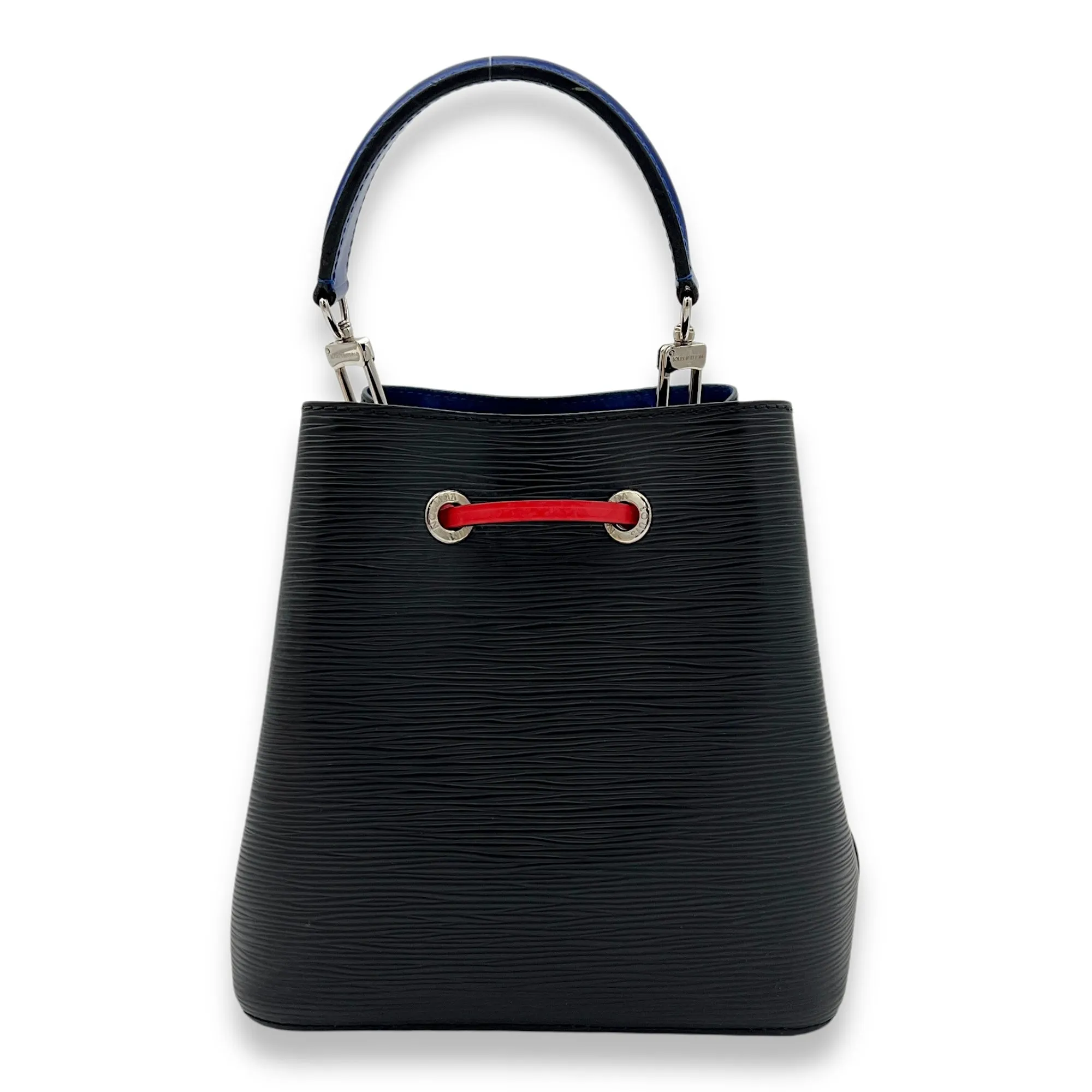 NeoNoe BB Black Bucket Bag in Epi Leather, Silver hardware