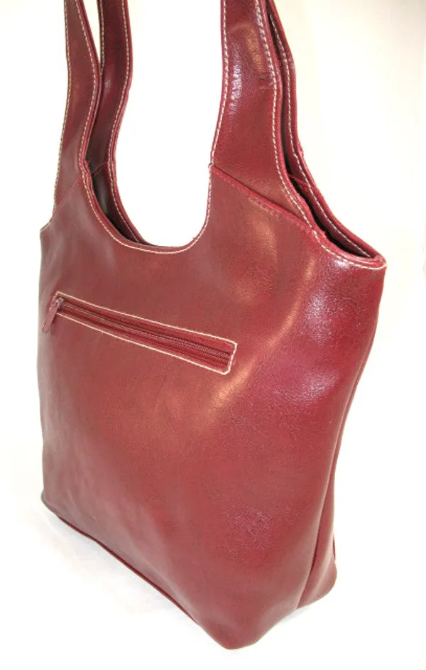 NEW Women RED MAROON BURGUNDY Shoulder PURSE HANDBAG BAG with POCKETS Organizer