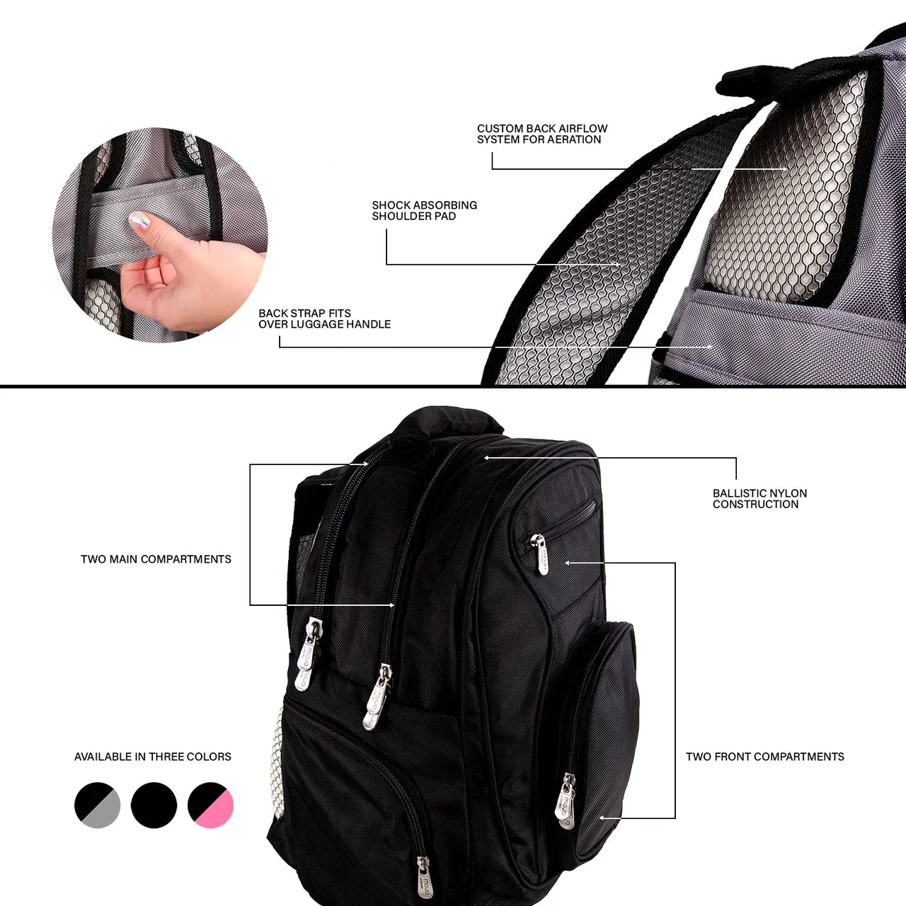 New York Yankees Laptop Backpack Pink