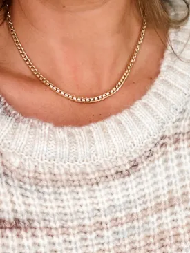 Nova Necklace, Satin Gold