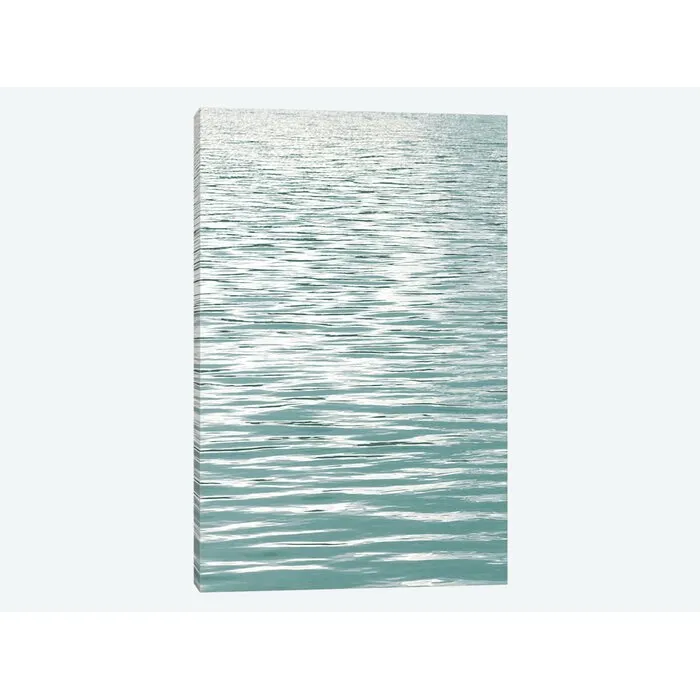 'Ocean Current I' Photographic Print on Canvas in Aqua (ND252)