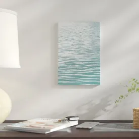 'Ocean Current I' Photographic Print on Canvas in Aqua (ND252)