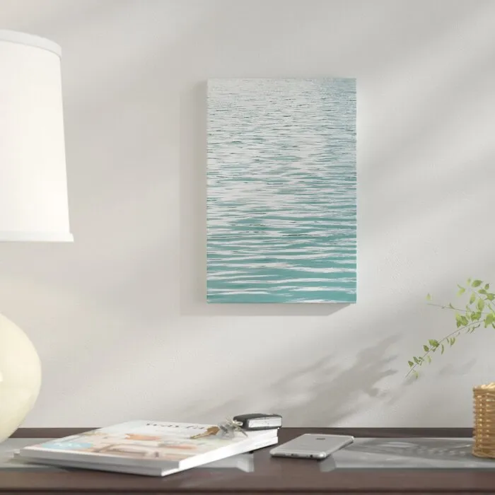 'Ocean Current I' Photographic Print on Canvas in Aqua (ND252)