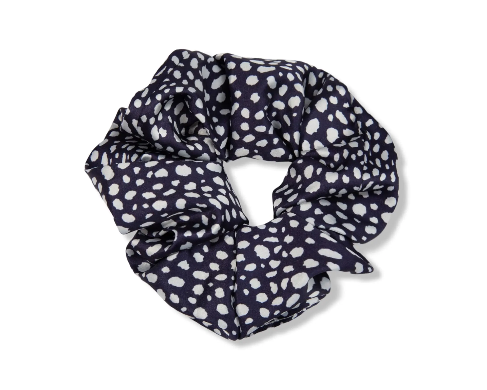 Only Curls Satin Scrunchies - Navy Twin Pack