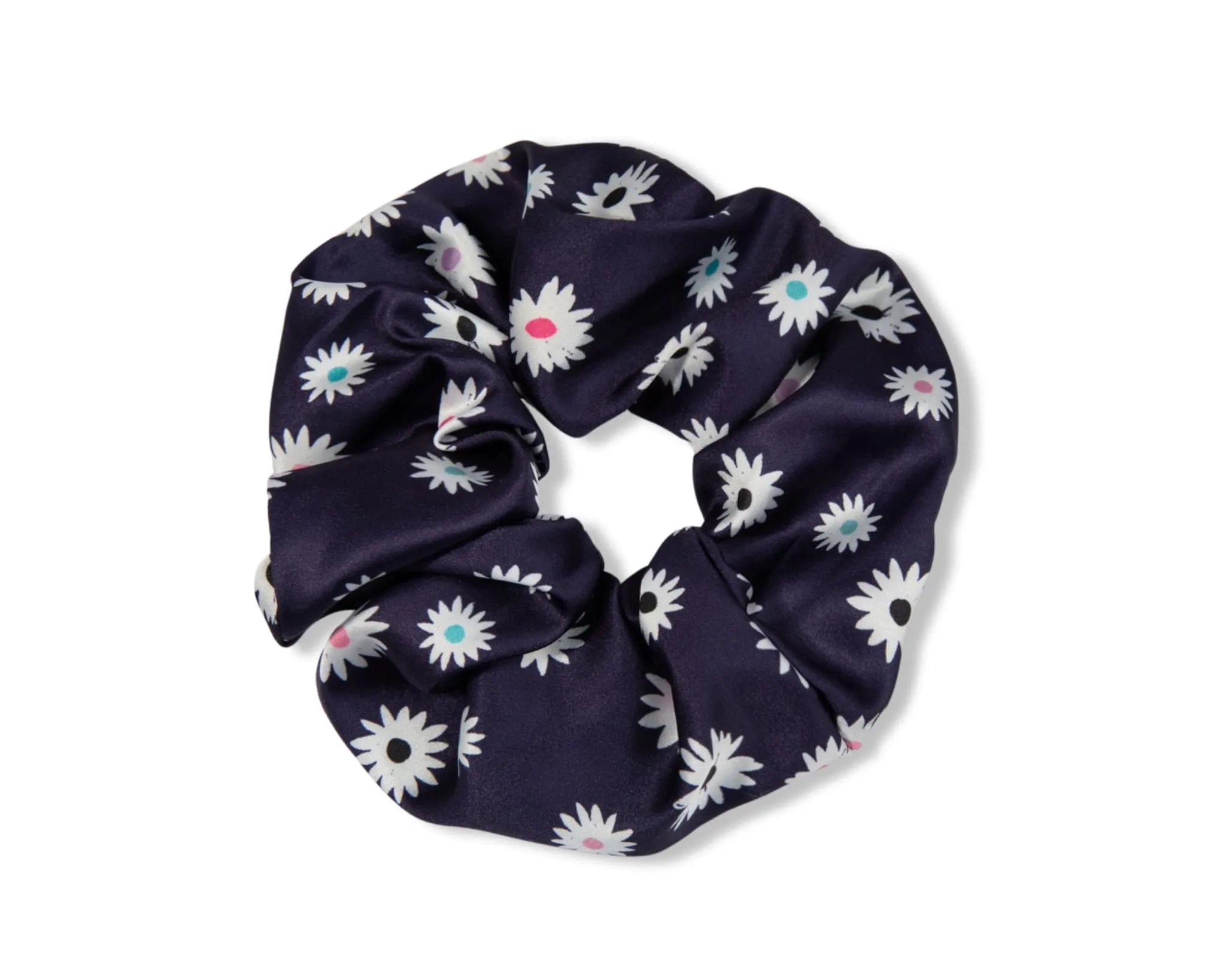 Only Curls Satin Scrunchies - Navy Twin Pack