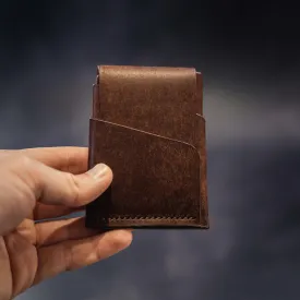 Pembrook 'Fold' Leather Cardholder - Tobacco