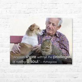 Pet Quote Canvas Wrap - “Animals share with us...