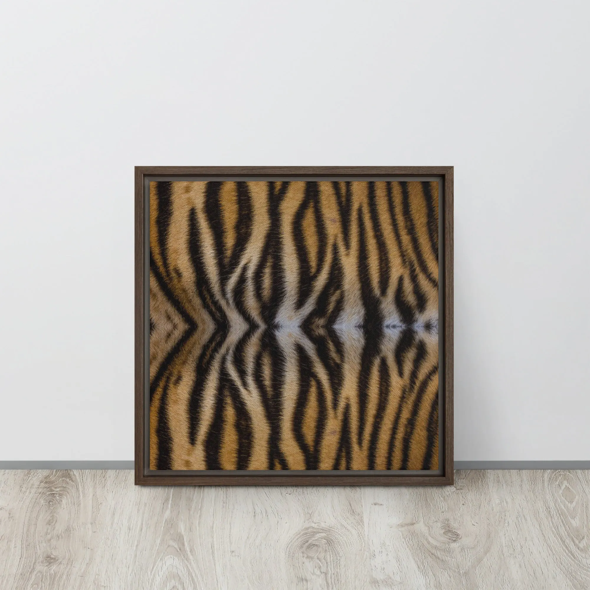 Reflected Tiger Artwork Framed Canvas Print