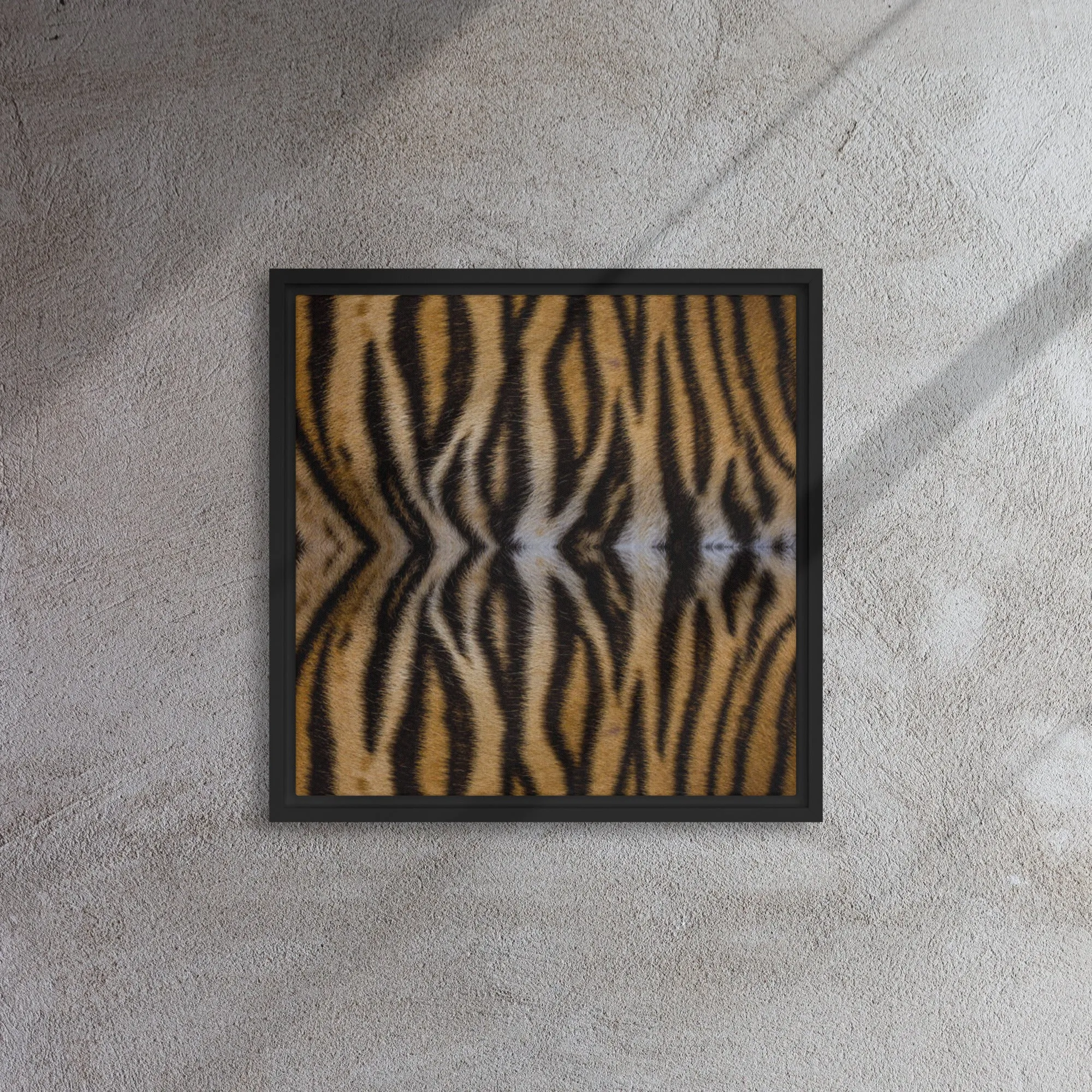 Reflected Tiger Artwork Framed Canvas Print