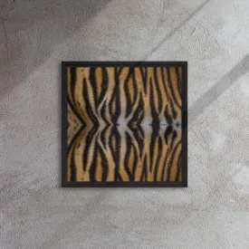 Reflected Tiger Artwork Framed Canvas Print