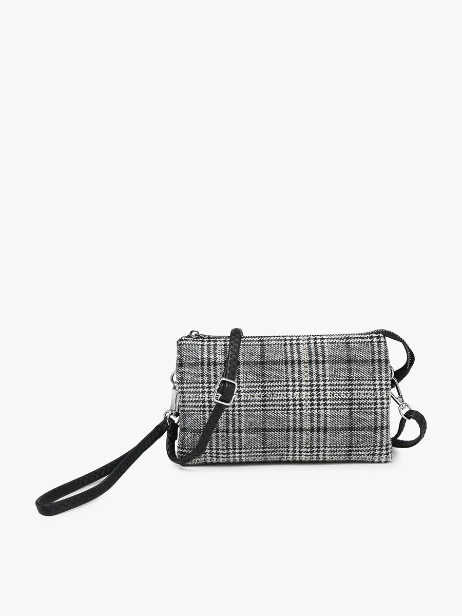 Riley Plaid Crossbody Wristlet