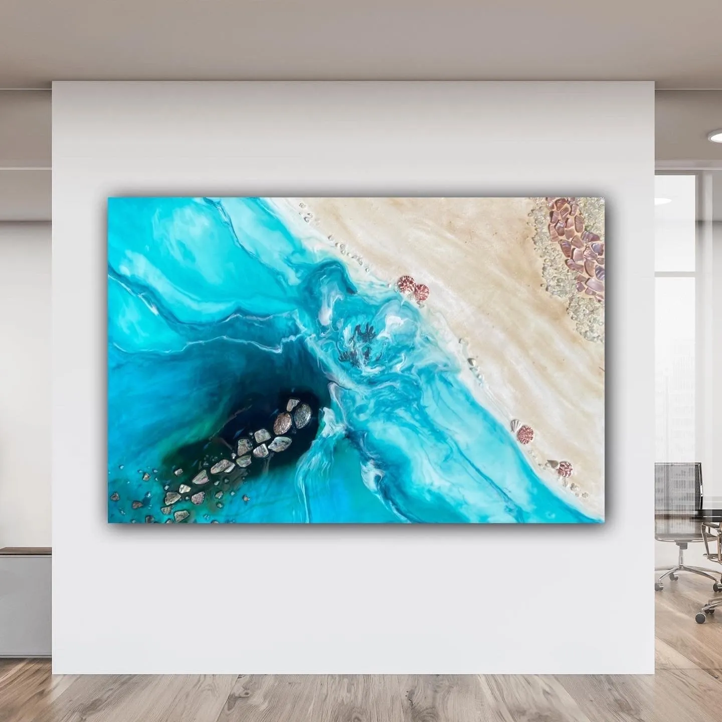 Rise Above 6.0 90x130cm with New Zealand Abalone Shells