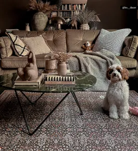 Rita Bordeaux Vinyl rug