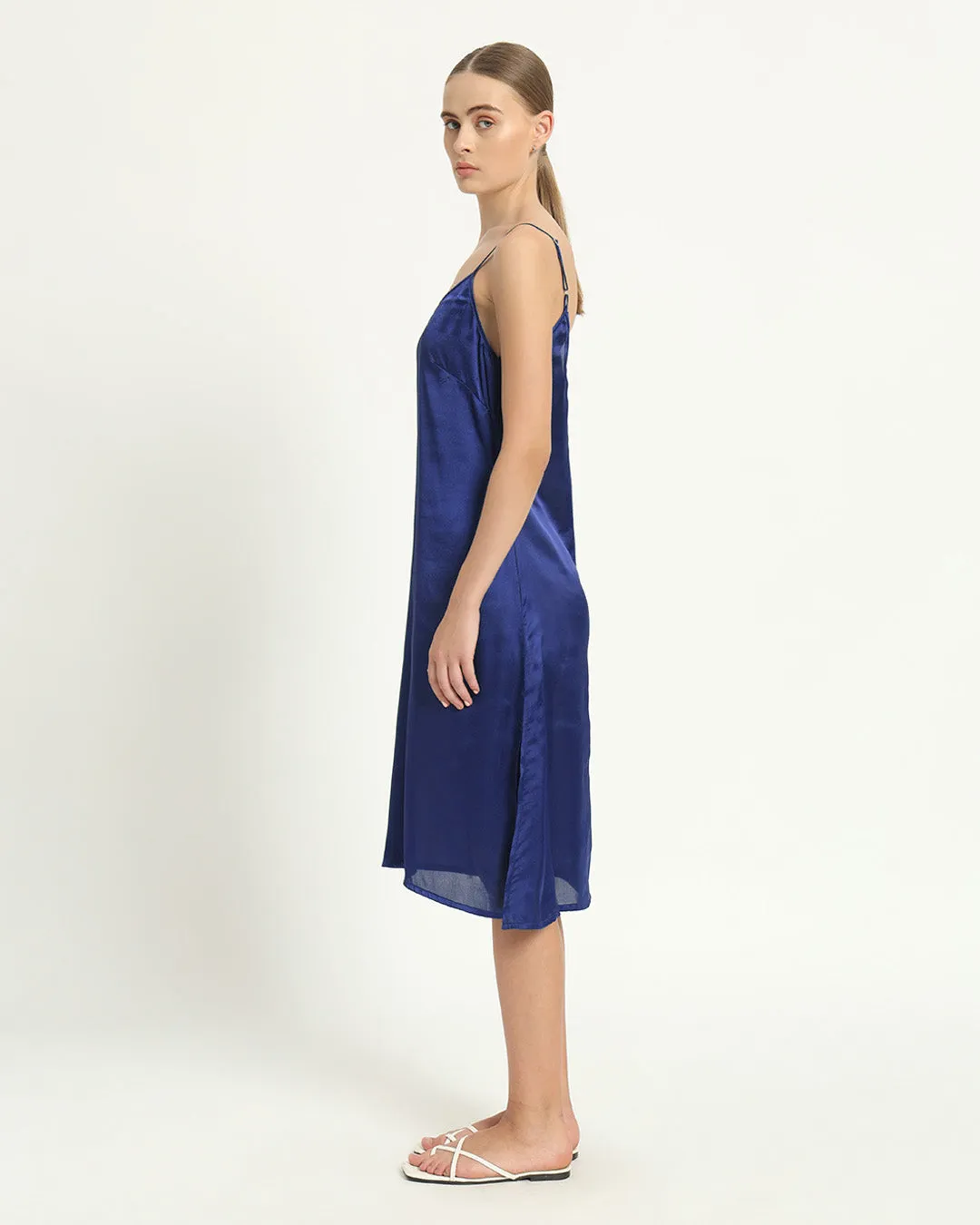 Satin Grace Lapis Purple Night Dress
