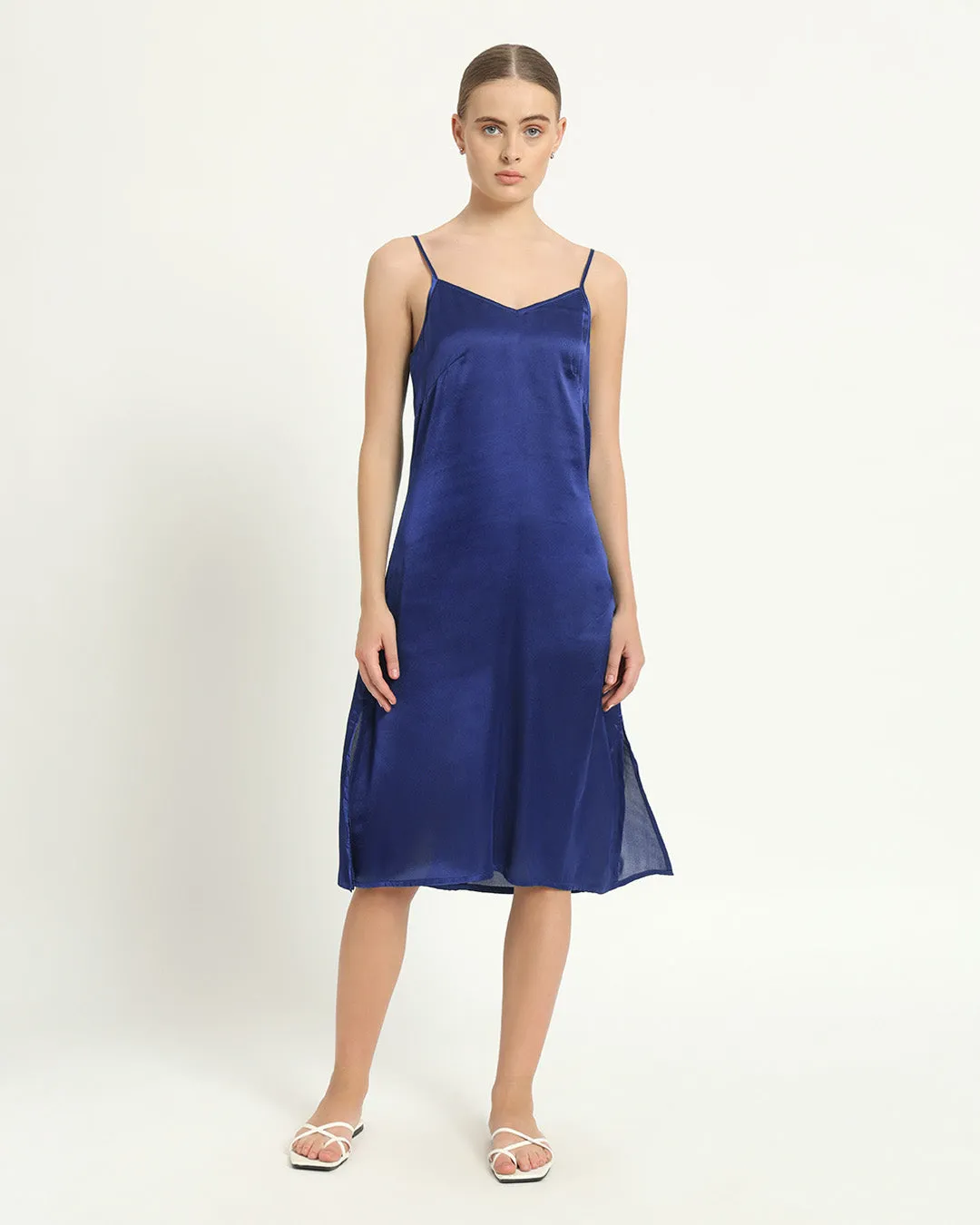 Satin Grace Lapis Purple Night Dress