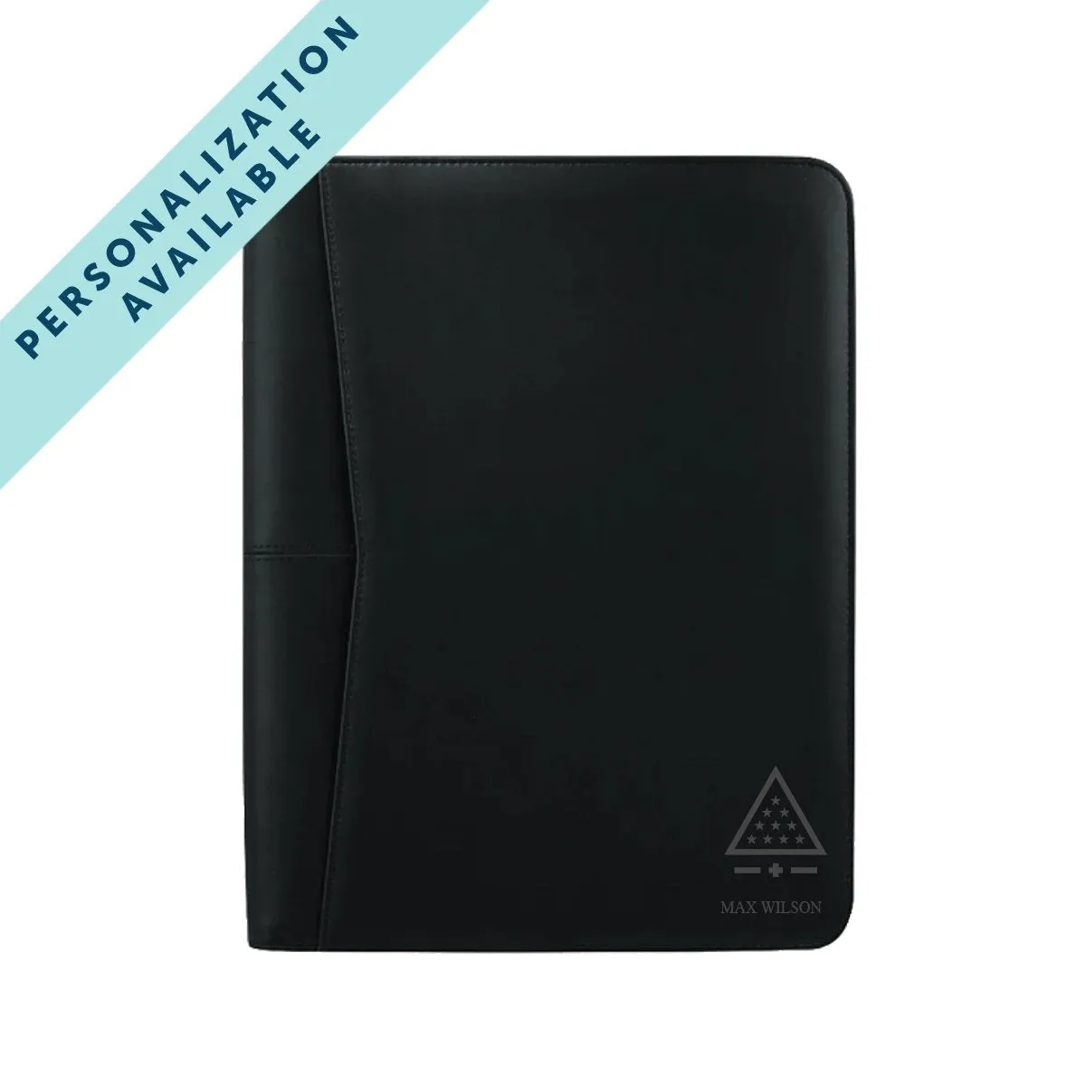 Sigma Pi Zippered Crest Padfolio