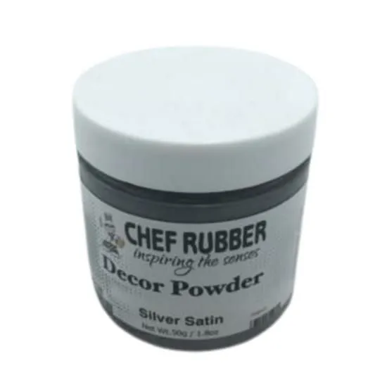 Silver Satin Decor Powder - Professional Grade for Baking and Chocolate Making
