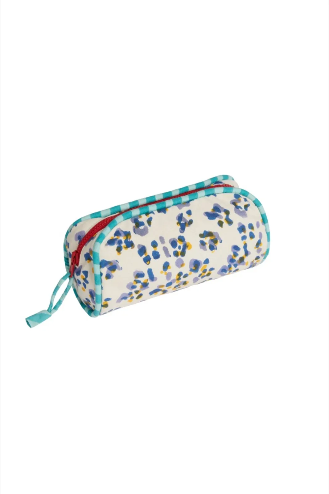 Small Goretta Pencil Bag in Royal Blue Leopard