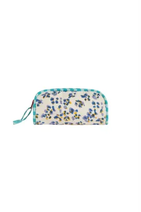 Small Goretta Pencil Bag in Royal Blue Leopard