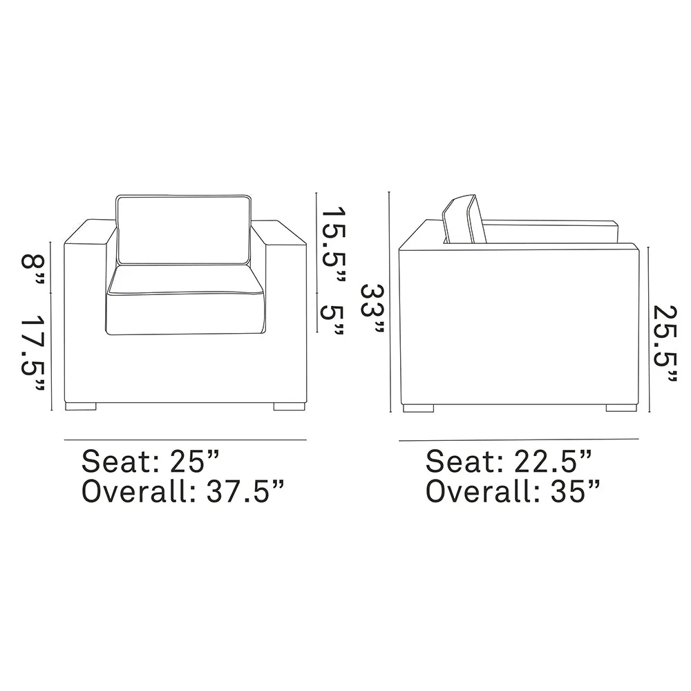Sojourn Outdoor Patio Sunbrella Armchair