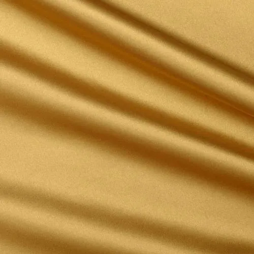 Stretch Imitation Silk Satin Charmeuse - Gold #115, Satin Fabric By The Yard