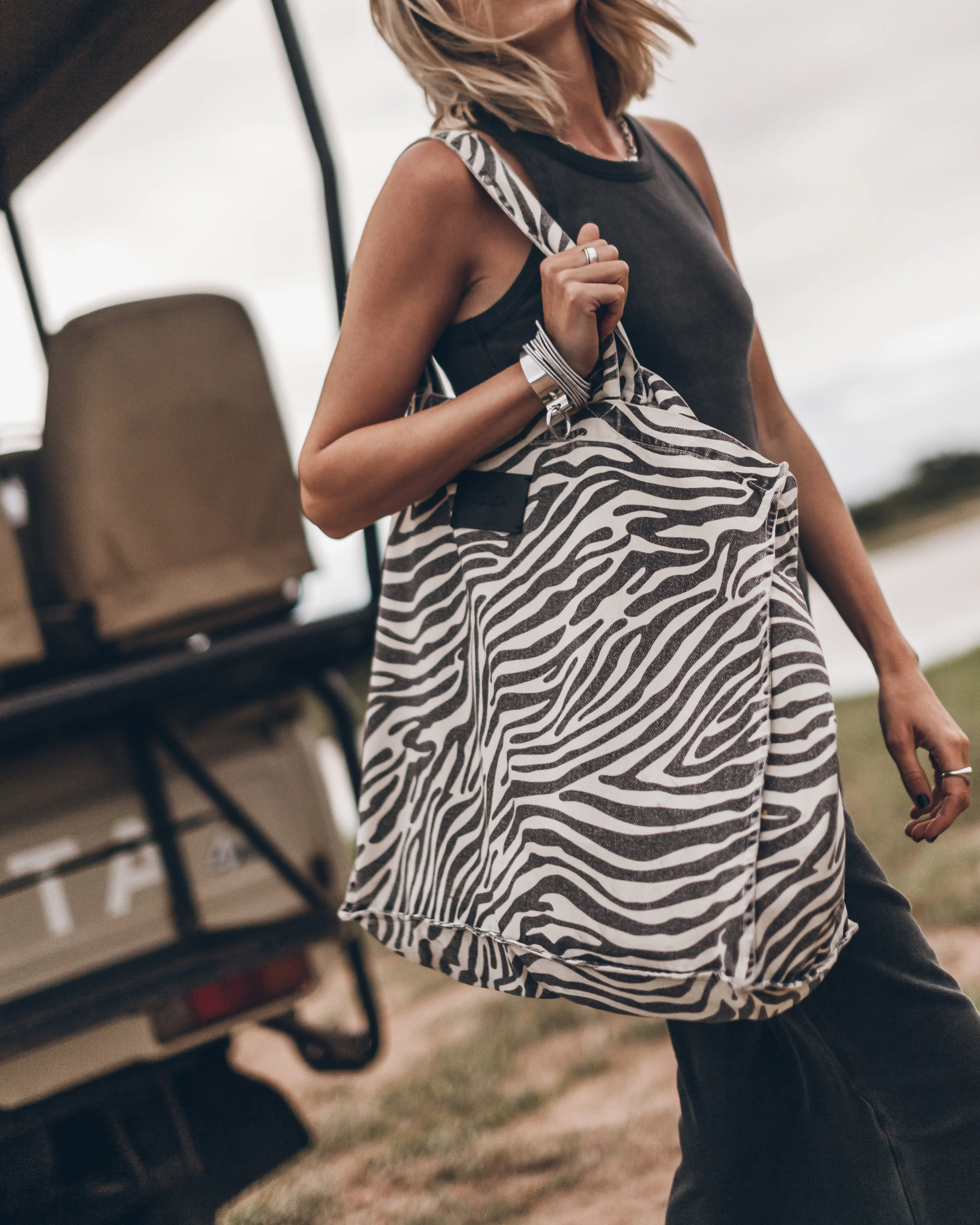 The Zebra Large Canvas Bag