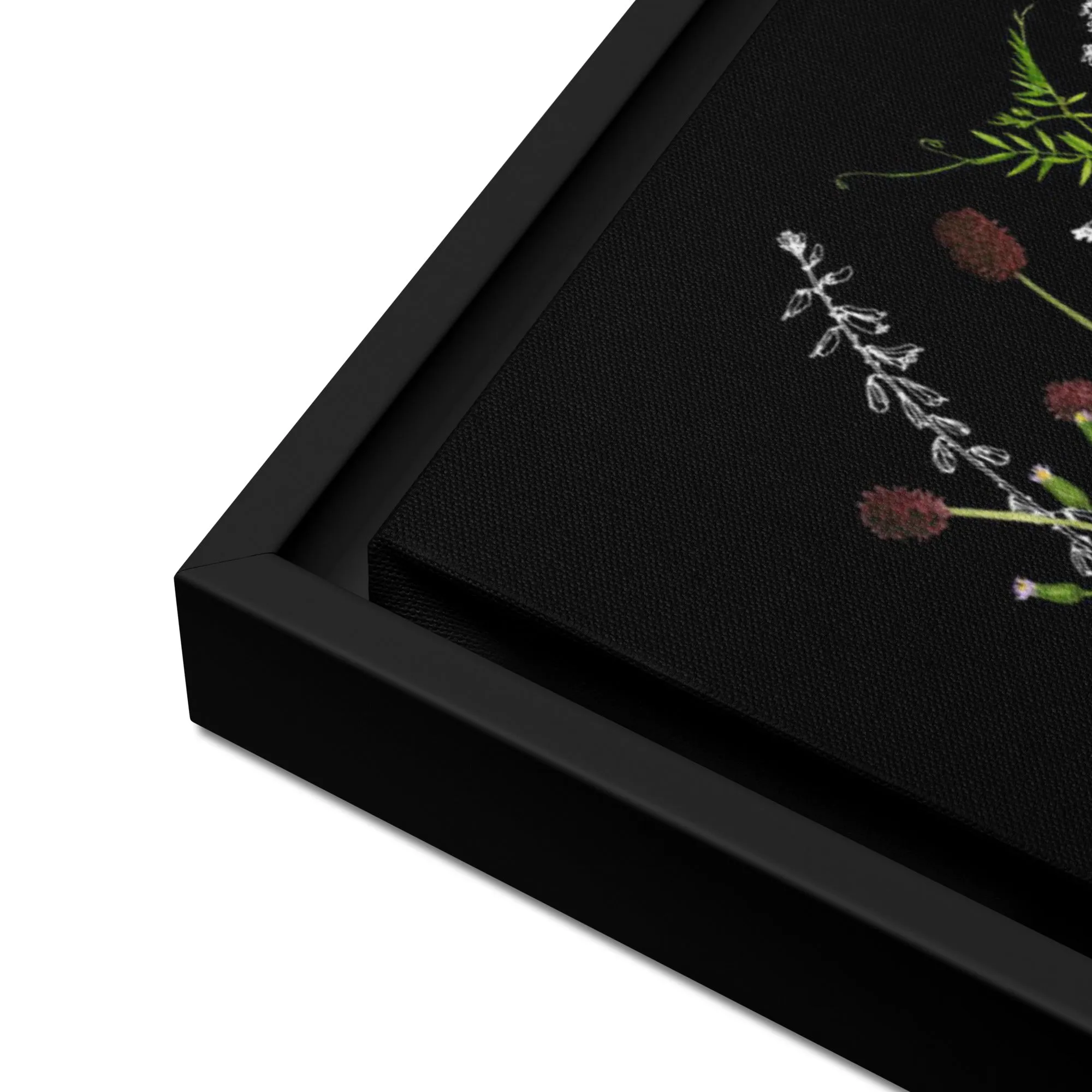 Wildflower Blooms Framed Canvas Print