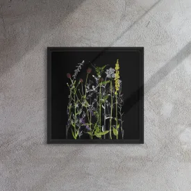 Wildflower Blooms Framed Canvas Print